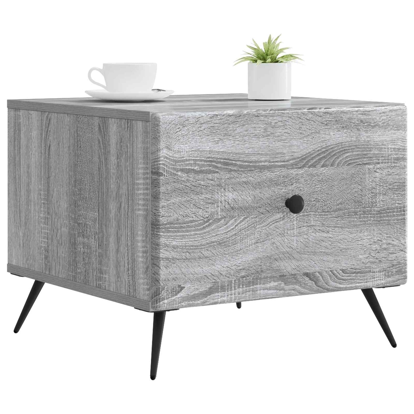 vidaXL Τραπεζάκι σαλονιού με συρτάρι Γκρι Sonoma 49 x 50 x 40 εκ