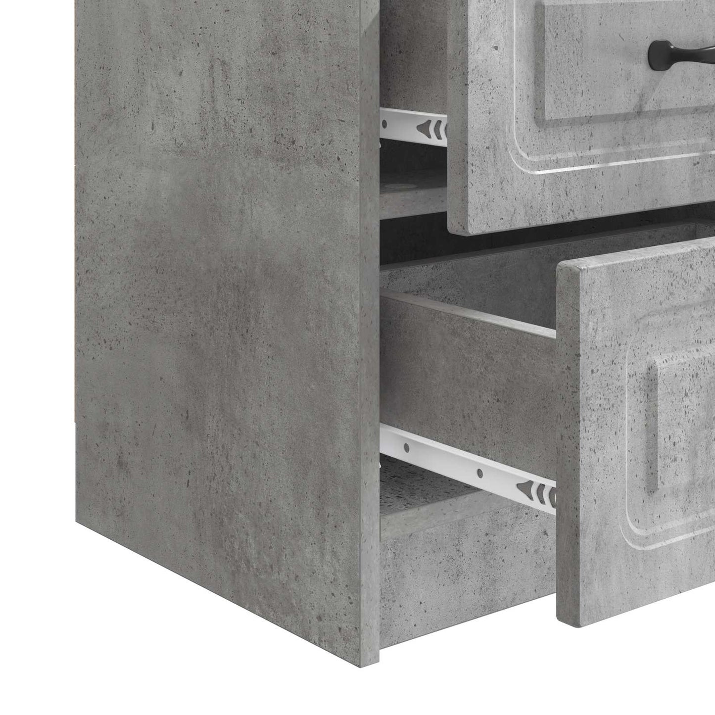 vidaXL Κομοδίνο με συρτάρι Γκρι Σκυροδέματος 43 x 34,5 x 44,5 εκ