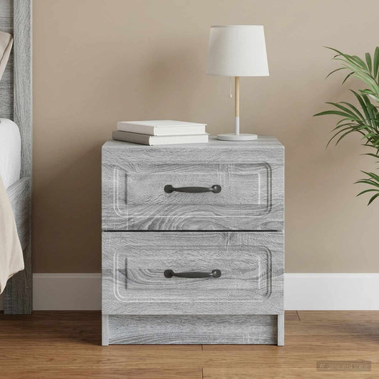 vidaXL Κομοδίνο Γκρι Sonoma 43 x 34,5 x 44,5 εκ Επεξεργασμένο Ξύλο