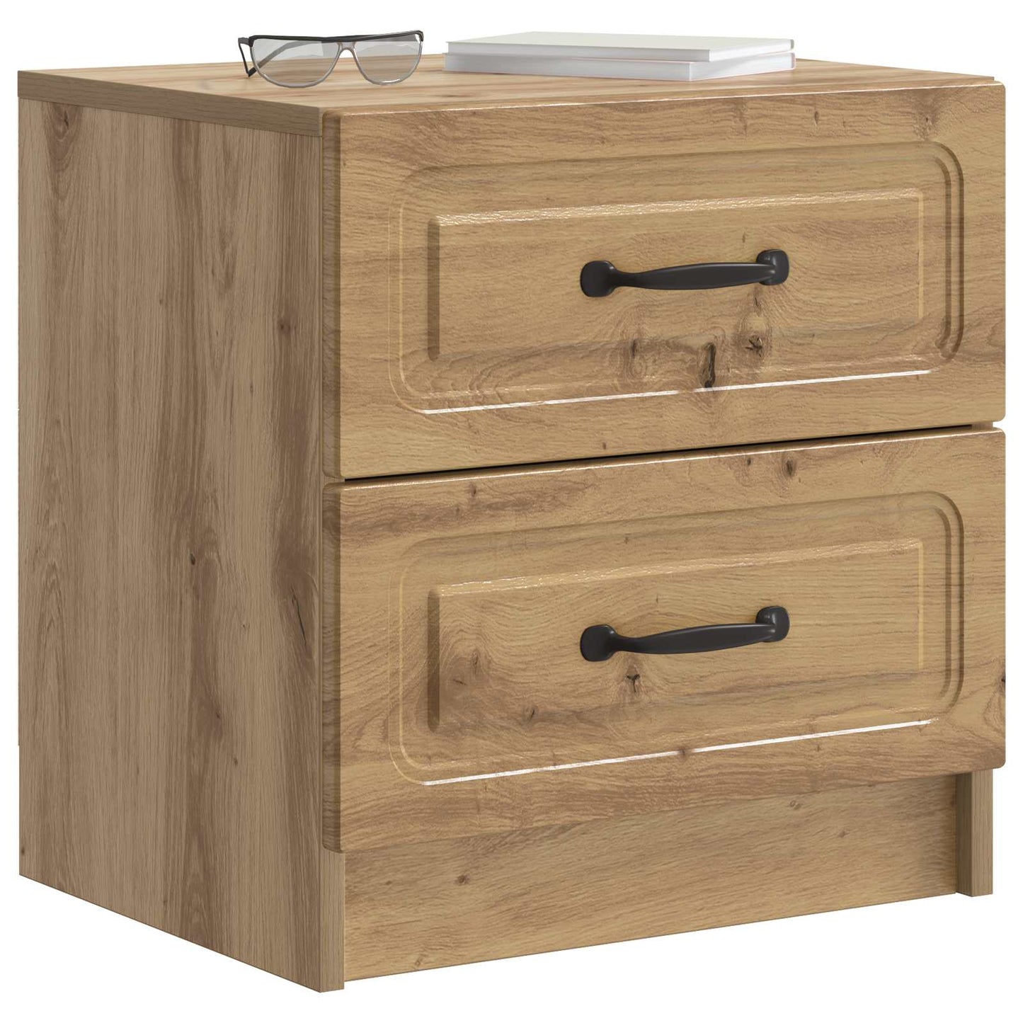 vidaXL Κομοδίνο Artisan Δρυς 43 x 34,5 x 44,5 εκ Επεξεργασμένο Ξύλο