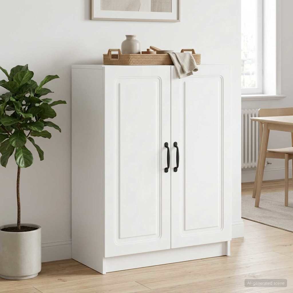 vidaXL Πλαϊνό γραφείο Λευκό 66 x 34,5 x 87 εκ. Επεξεργασμένο Ξύλο