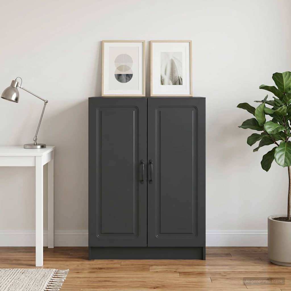 vidaXL Πλαϊνό γραφείο Μαύρο 66 x 34,5 x 87 εκ. Επεξεργασμένο Ξύλο