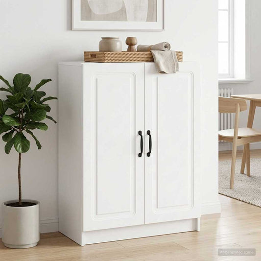vidaXL Πλαϊνό γραφείο Γυαλιστερό Λευκό 66 x 34,5 x 87 εκ.