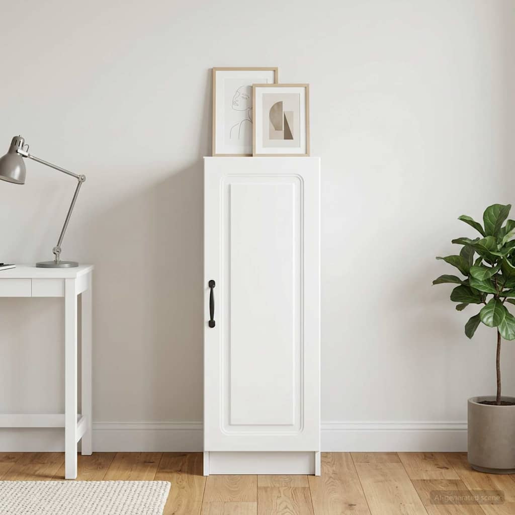 vidaXL Πλαϊνό γραφείο Λευκό 33 x 34,5 x 87 εκ. Επεξεργασμένο Ξύλο