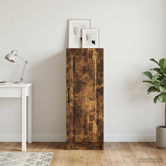 vidaXL Πλαϊνό γραφείο Καπνισμένο Ξύλο Δρυός 33 x 34,5 x 87 εκ.