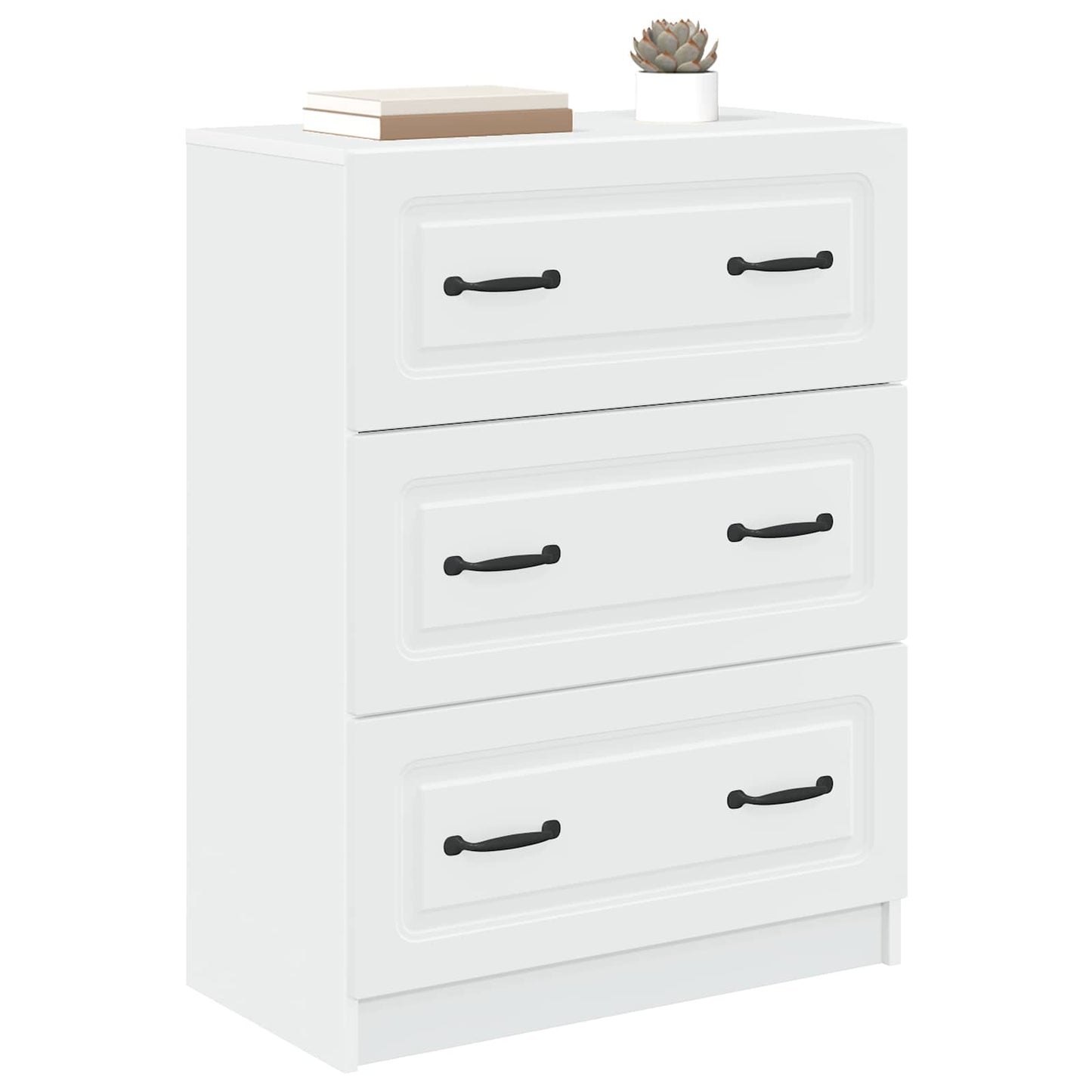 vidaXL Ντουλάπι με Συρτάρια Λευκό 66 x 34,5 x 87 εκ.