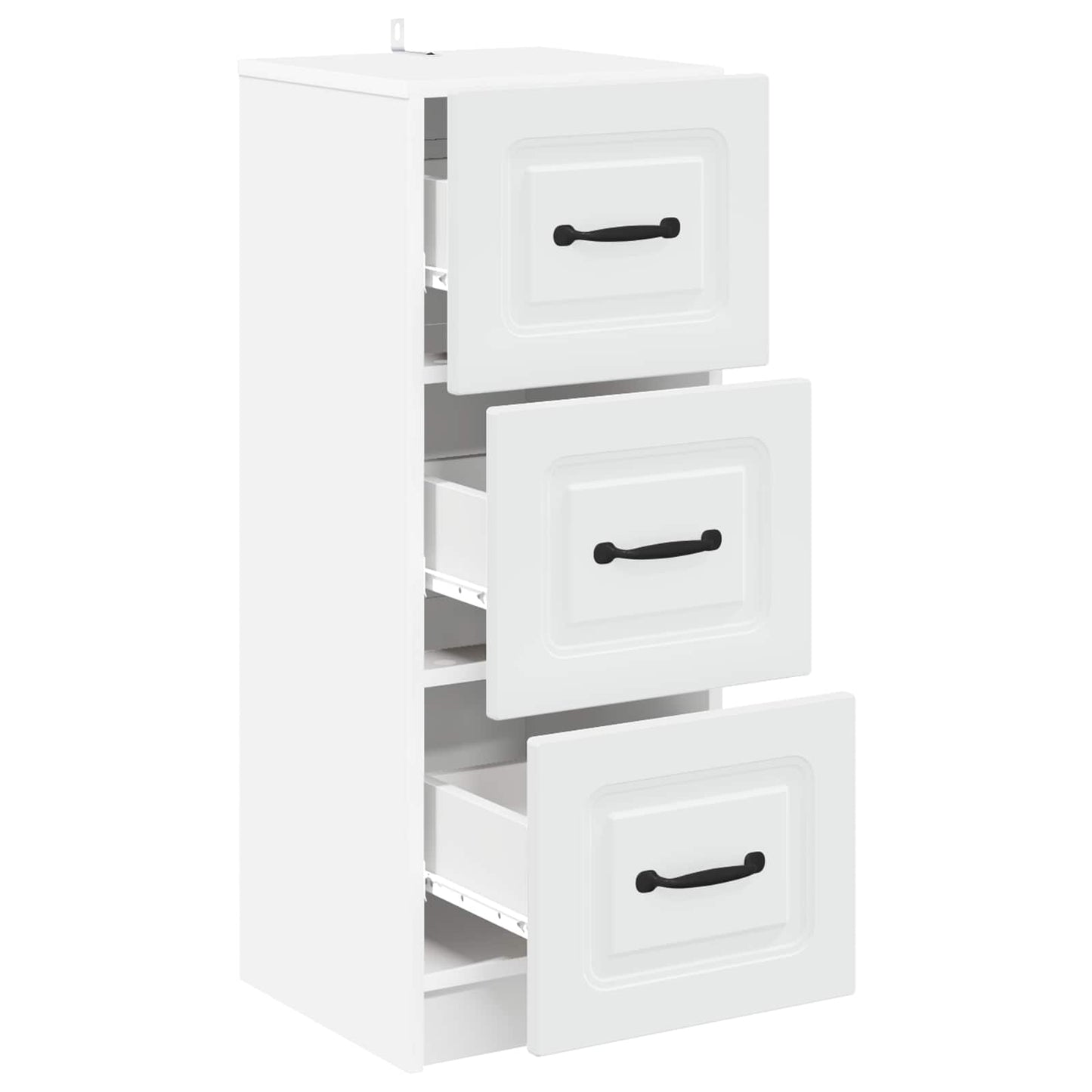 vidaXL Ντουλάπι με Συρτάρια Λευκό 33 x 34,5 x 87 εκ.