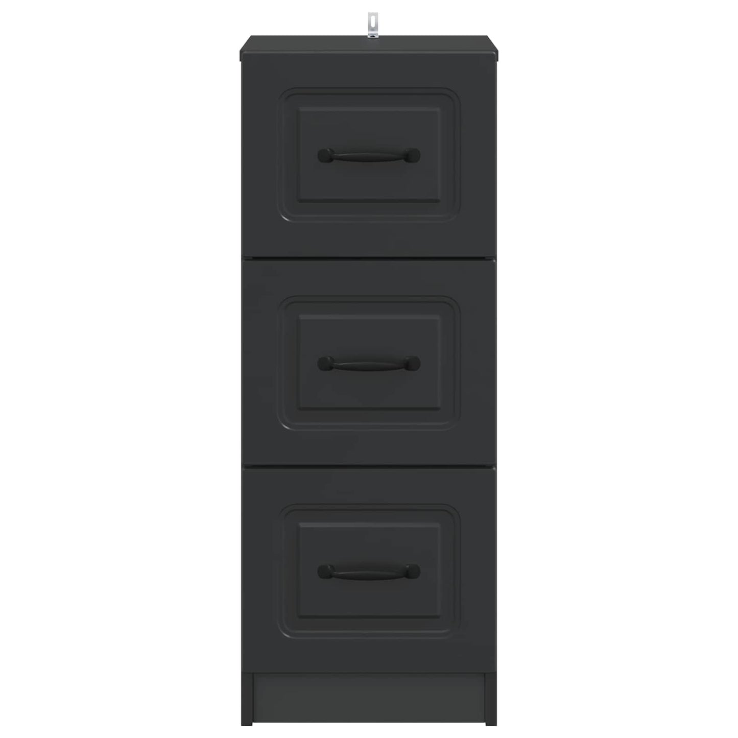 vidaXL Ντουλάπι με Συρτάρια Μαύρο 33 x 34,5 x 87 εκ.