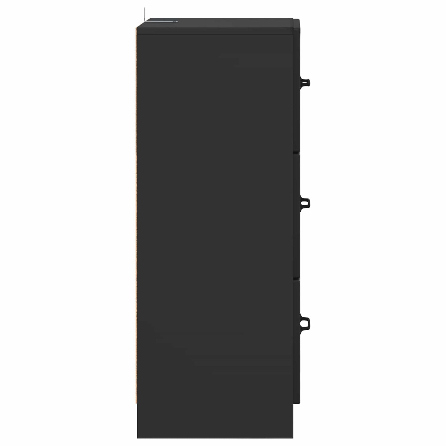 vidaXL Ντουλάπι με Συρτάρια Μαύρο 33 x 34,5 x 87 εκ.