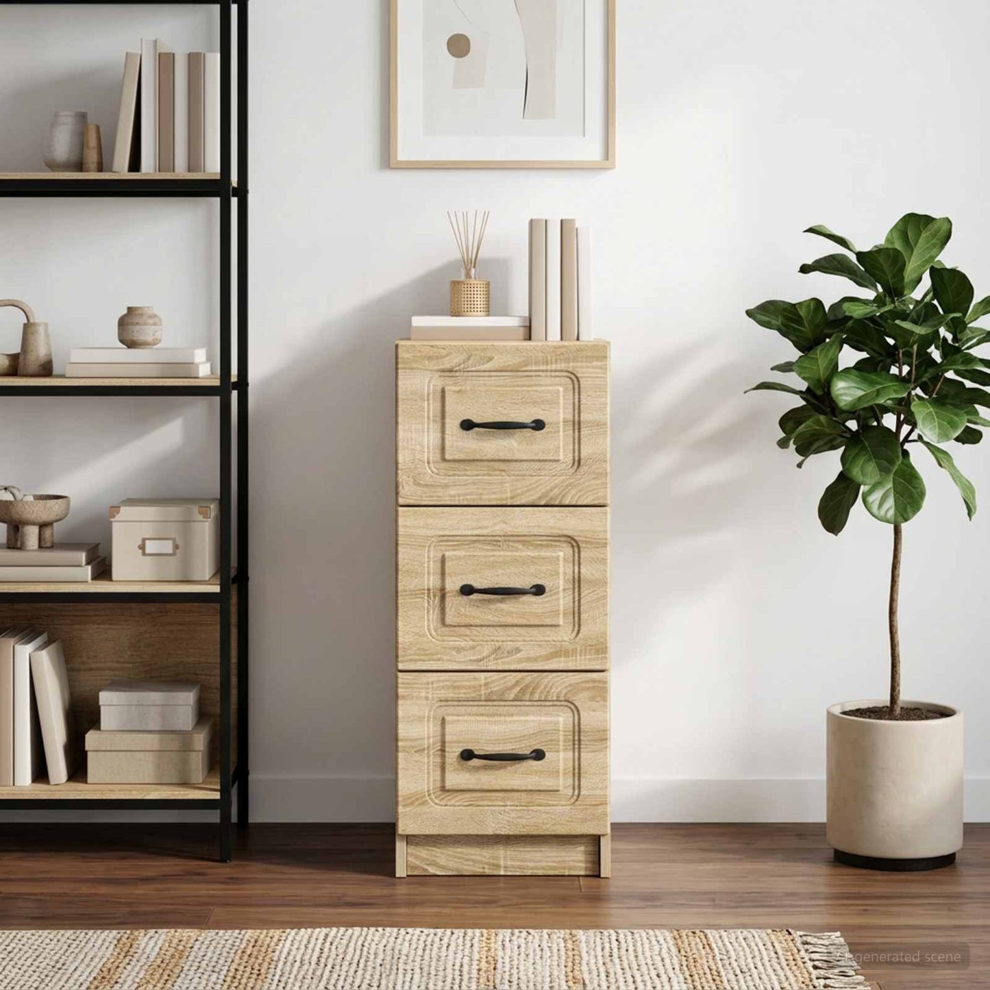 vidaXL Ντουλάπι με Συρτάρια Sonoma Δρυς 33 x 34,5 x 87 εκ.