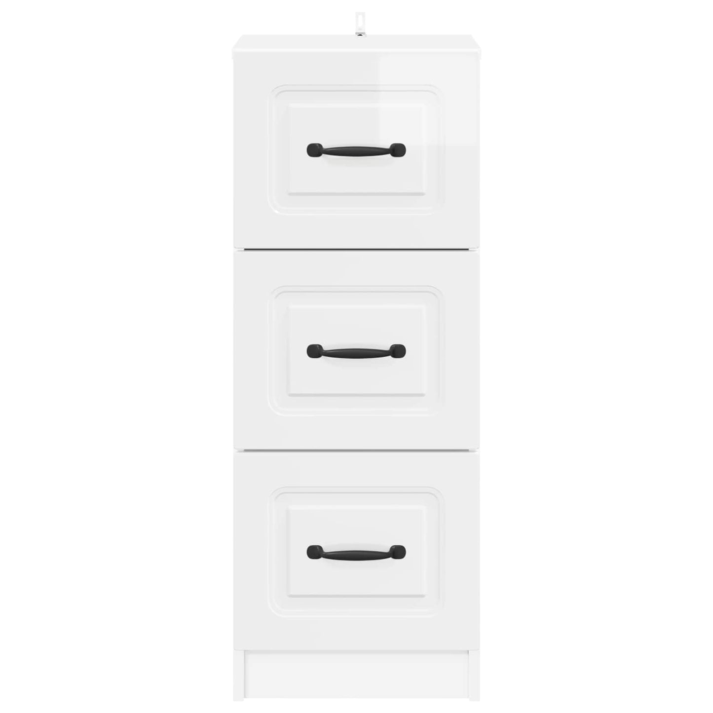 vidaXL Ντουλάπι με Συρτάρια Γυαλιστερό Λευκό 33 x 34,5 x 87 εκ.