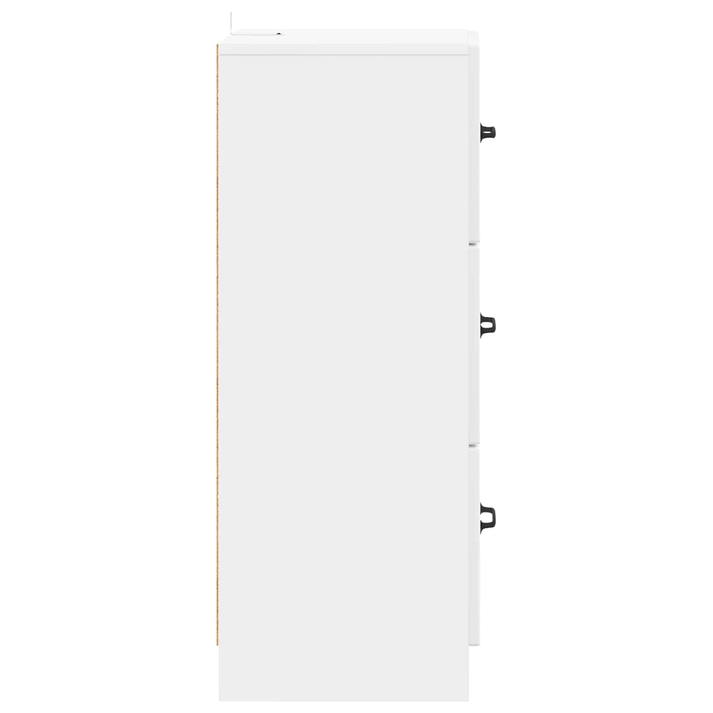 vidaXL Ντουλάπι με Συρτάρια Γυαλιστερό Λευκό 33 x 34,5 x 87 εκ.