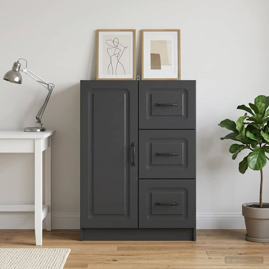 vidaXL Πλαϊνό γραφείο Μαύρο 66 x 34,5 x 87 εκ. Επεξεργασμένο Ξύλο
