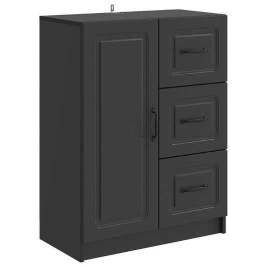 vidaXL Πλαϊνό γραφείο Μαύρο 66 x 34,5 x 87 εκ. Επεξεργασμένο Ξύλο
