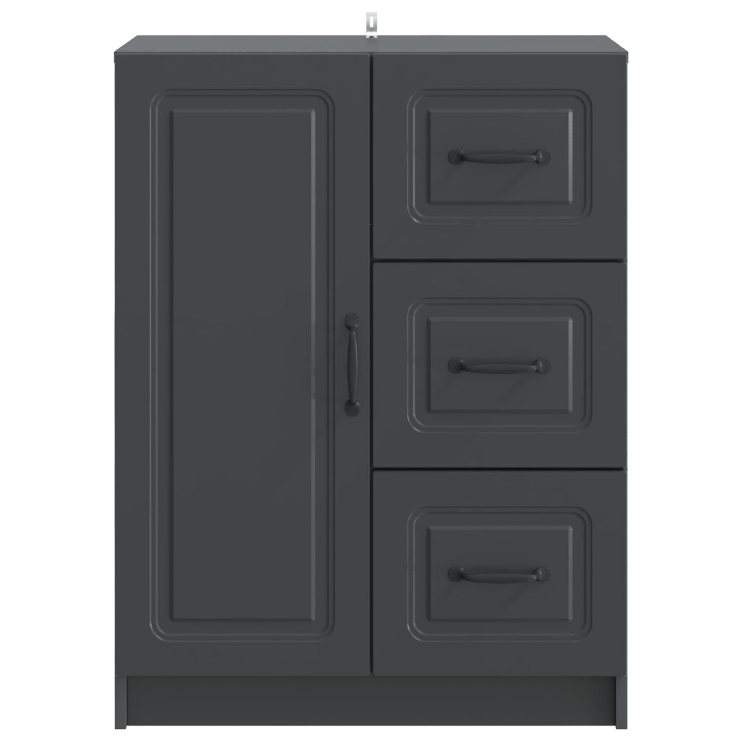 vidaXL Πλαϊνό γραφείο Μαύρο 66 x 34,5 x 87 εκ. Επεξεργασμένο Ξύλο