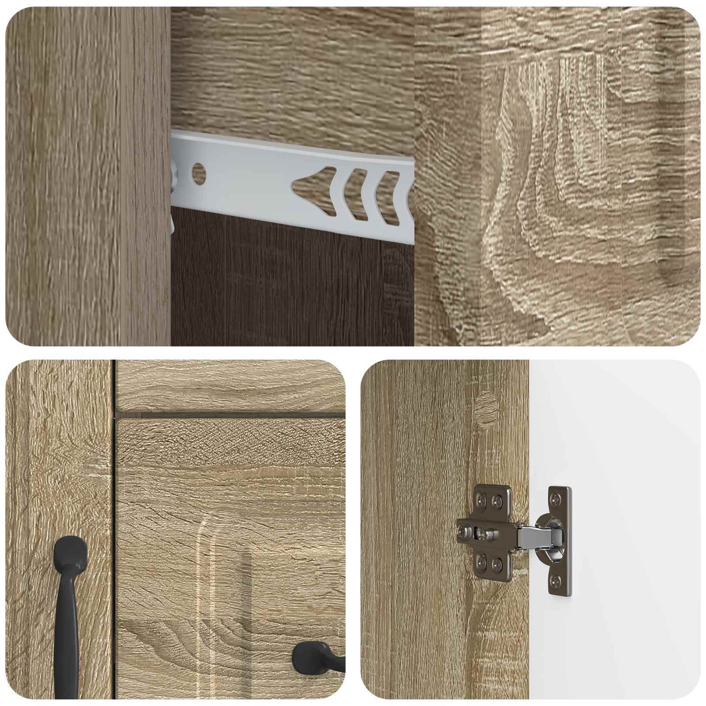 vidaXL Πλαϊνό γραφείο με συρτάρι Sonoma Δρυς 66 x 34,5 x 87 εκ.