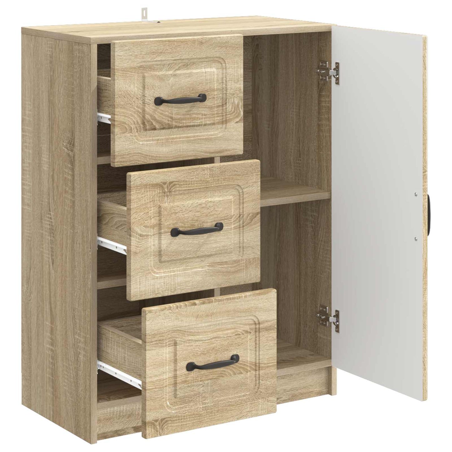 vidaXL Πλαϊνό γραφείο με συρτάρι Sonoma Δρυς 66 x 34,5 x 87 εκ.