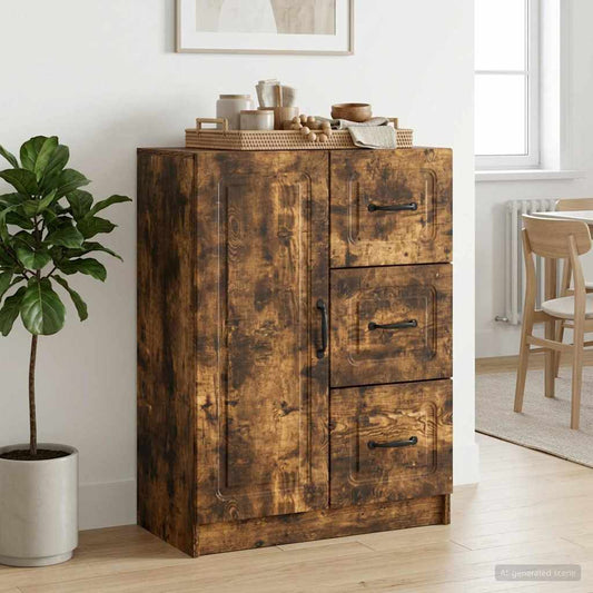 vidaXL Πλαϊνό γραφείο Καπνισμένο Ξύλο Δρυός 66 x 34,5 x 87 εκ.