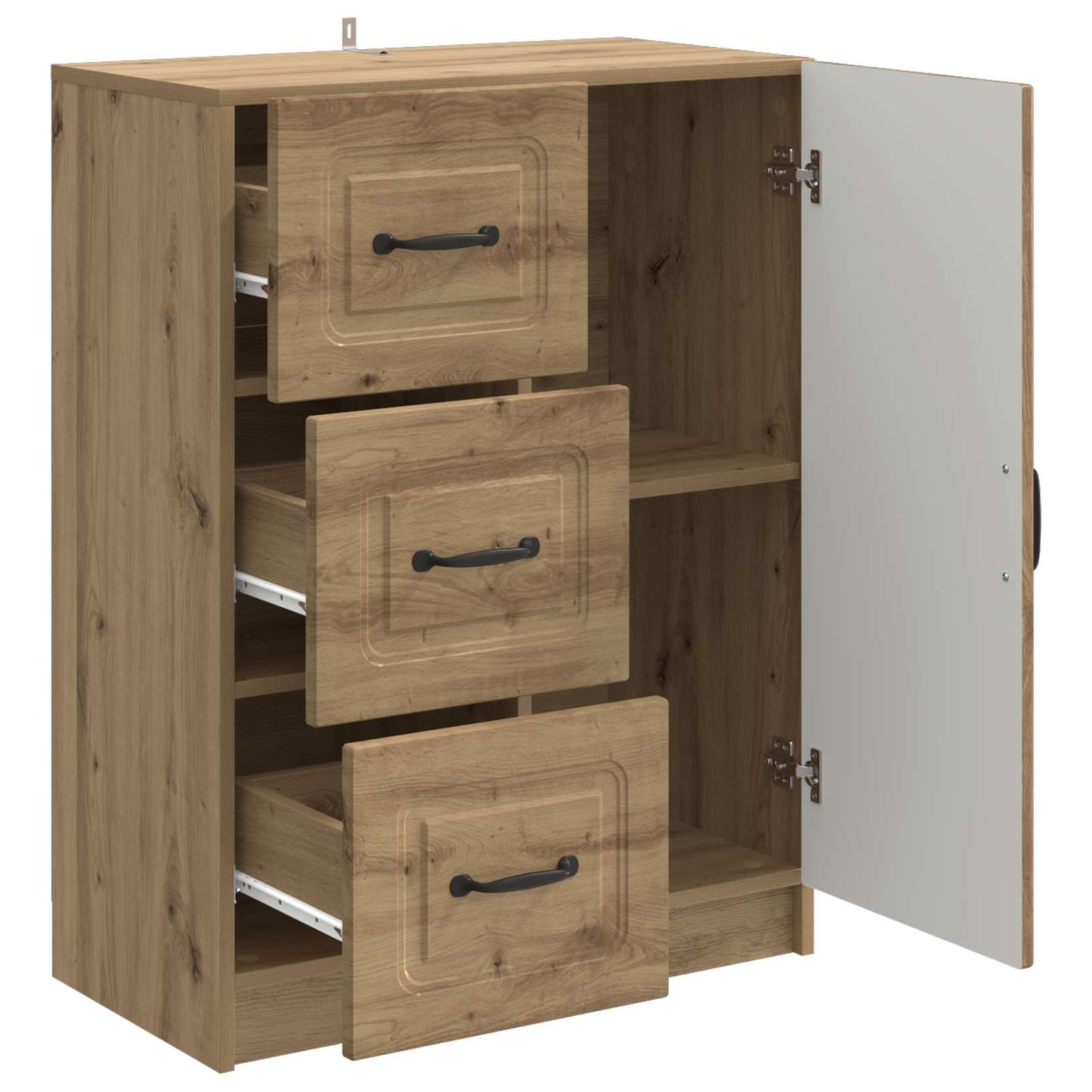 vidaXL Πλαϊνό γραφείο με συρτάρι Artisan Δρυς 66 x 34,5 x 87 εκ.