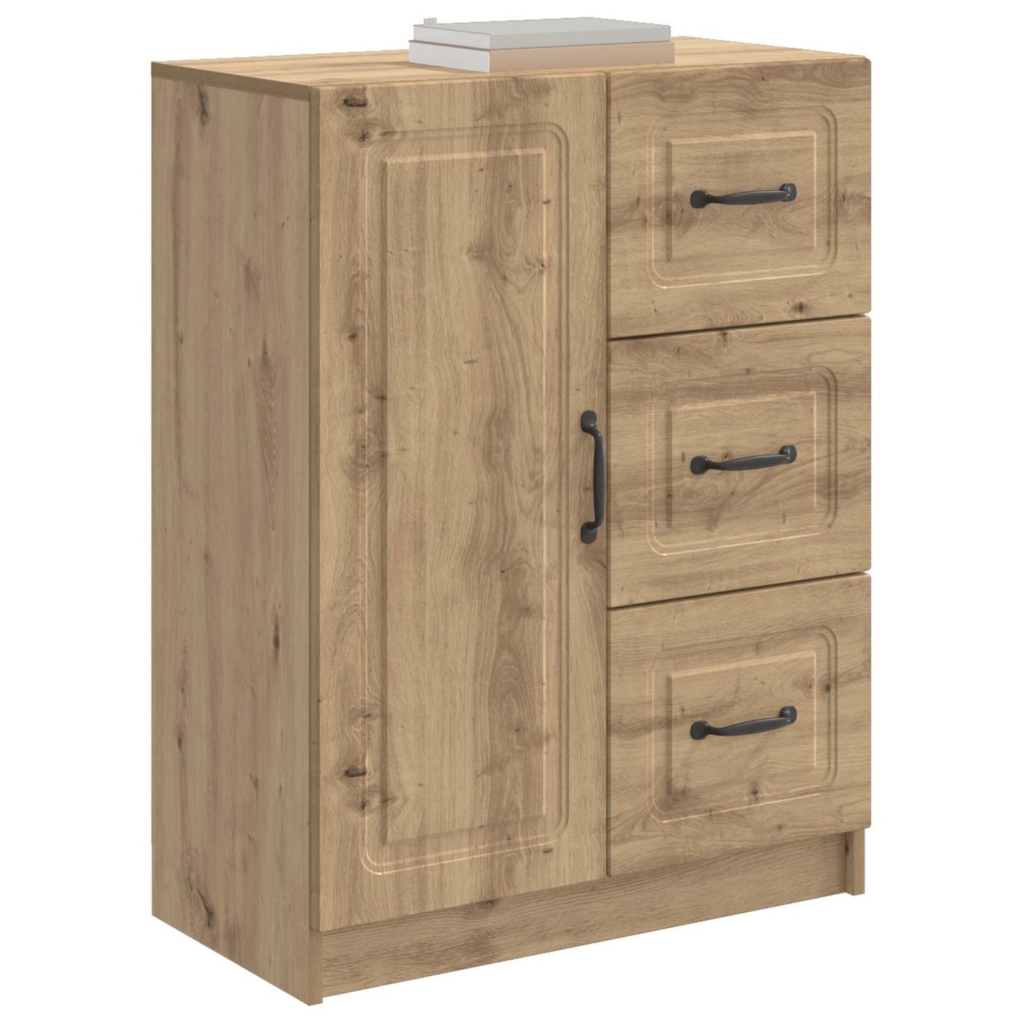 vidaXL Πλαϊνό γραφείο με συρτάρι Artisan Δρυς 66 x 34,5 x 87 εκ.