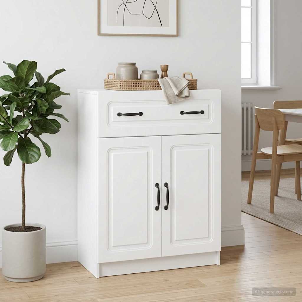 vidaXL Πλαϊνό γραφείο Λευκό 66 x 34,5 x 87 εκ. Επεξεργασμένο Ξύλο