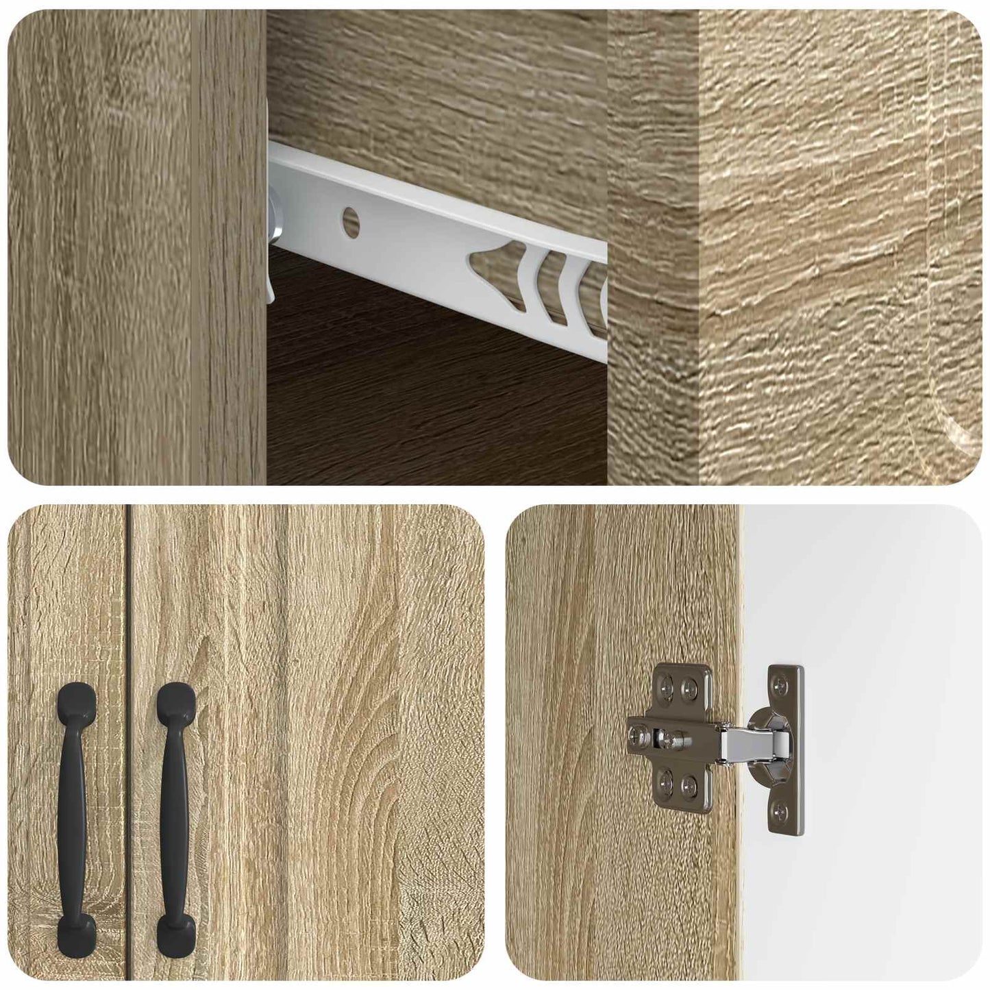 vidaXL Πλαϊνό γραφείο με συρτάρι Sonoma Δρυς 66 x 34,5 x 87 εκ.