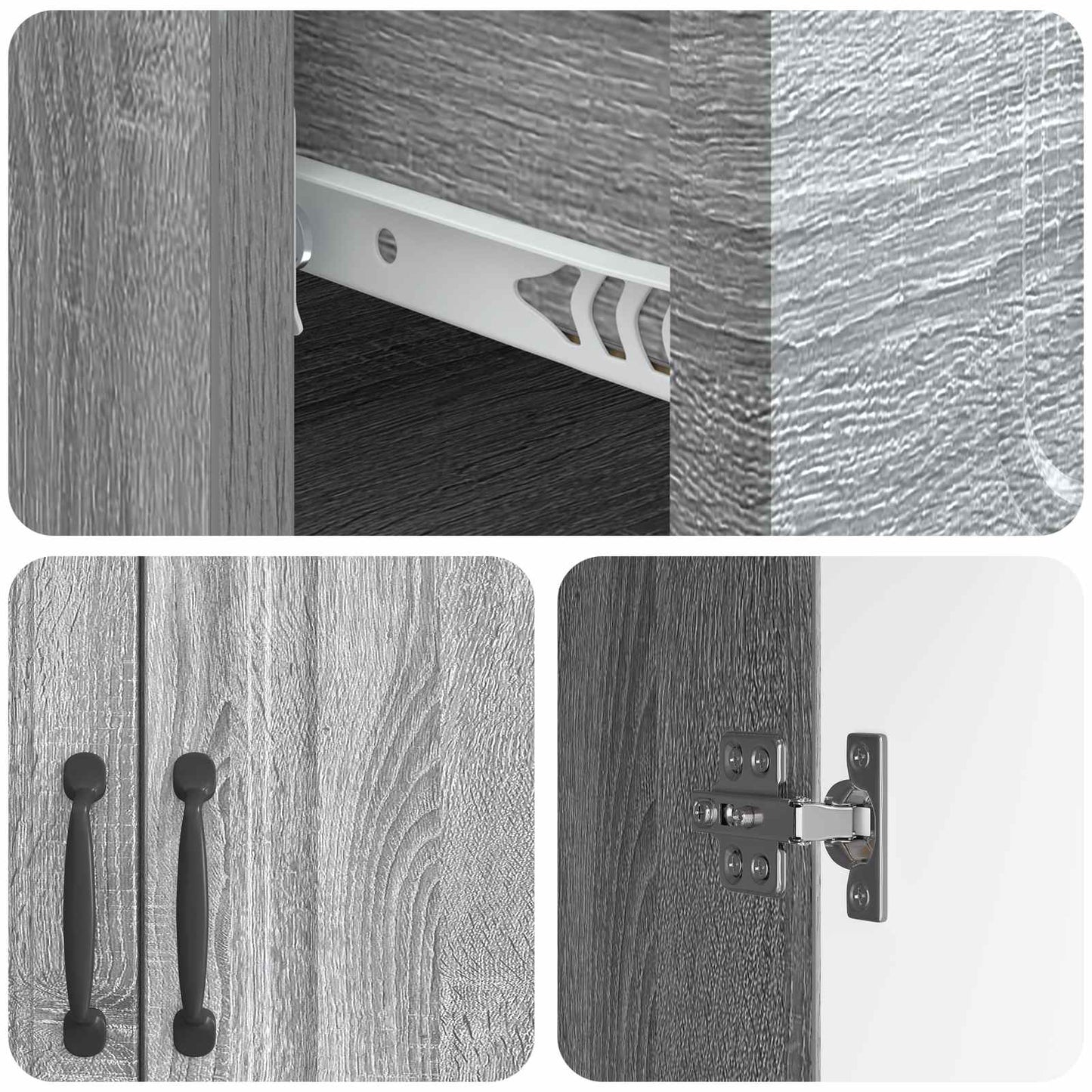 vidaXL Πλαϊνό γραφείο με συρτάρι Γκρι Sonoma 66 x 34,5 x 87 εκ.