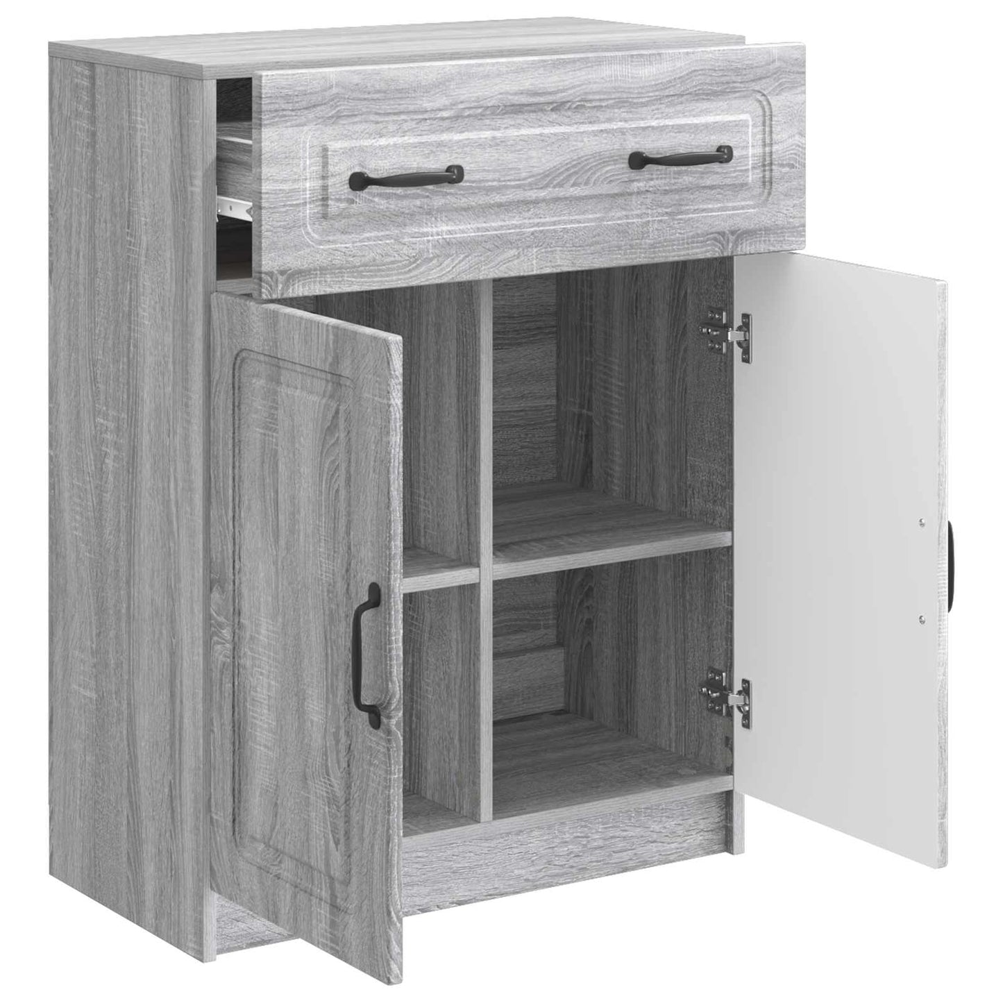 vidaXL Πλαϊνό γραφείο με συρτάρι Γκρι Sonoma 66 x 34,5 x 87 εκ.