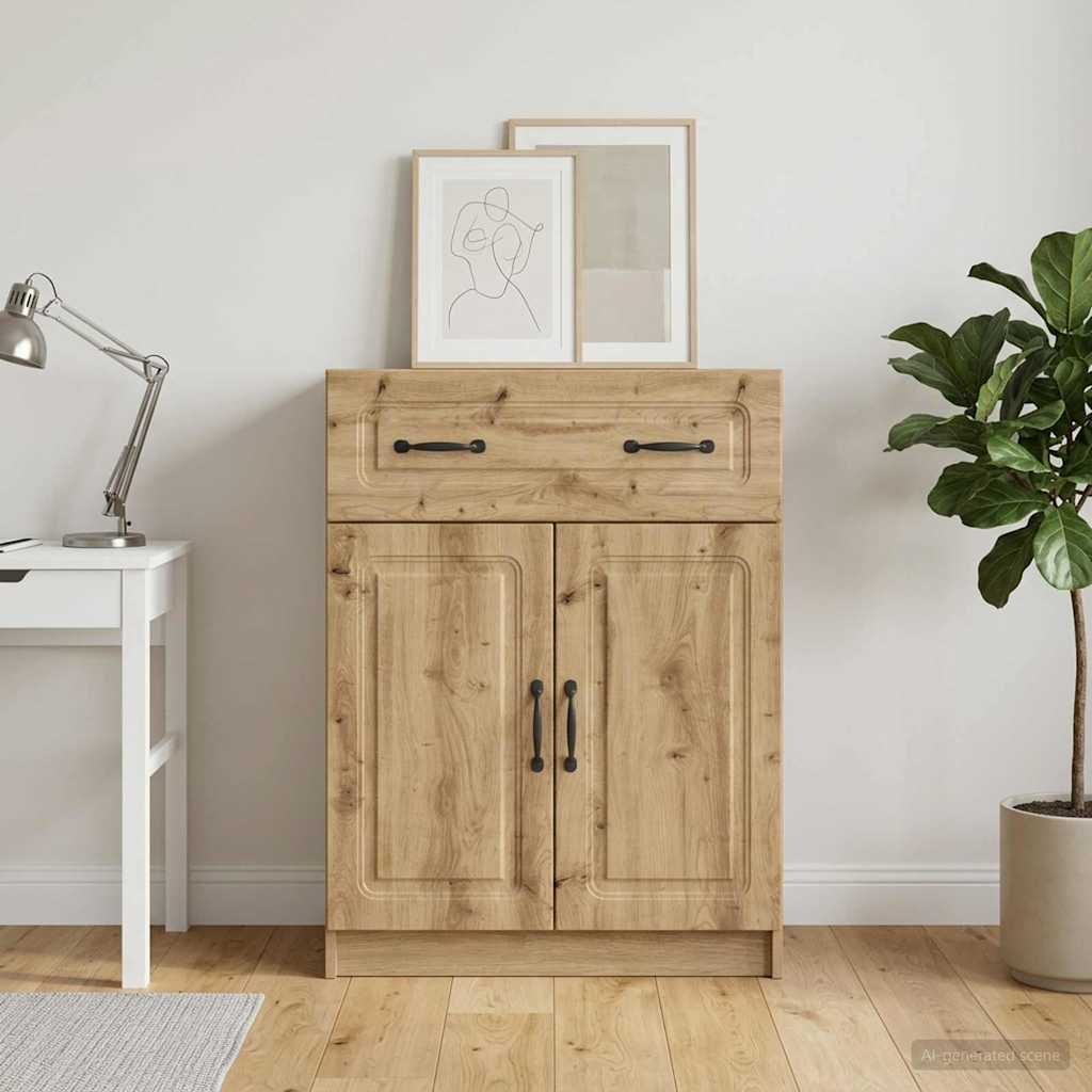 vidaXL Πλαϊνό γραφείο Artisan Δρυς 66 x 34,5 x 87 εκ.