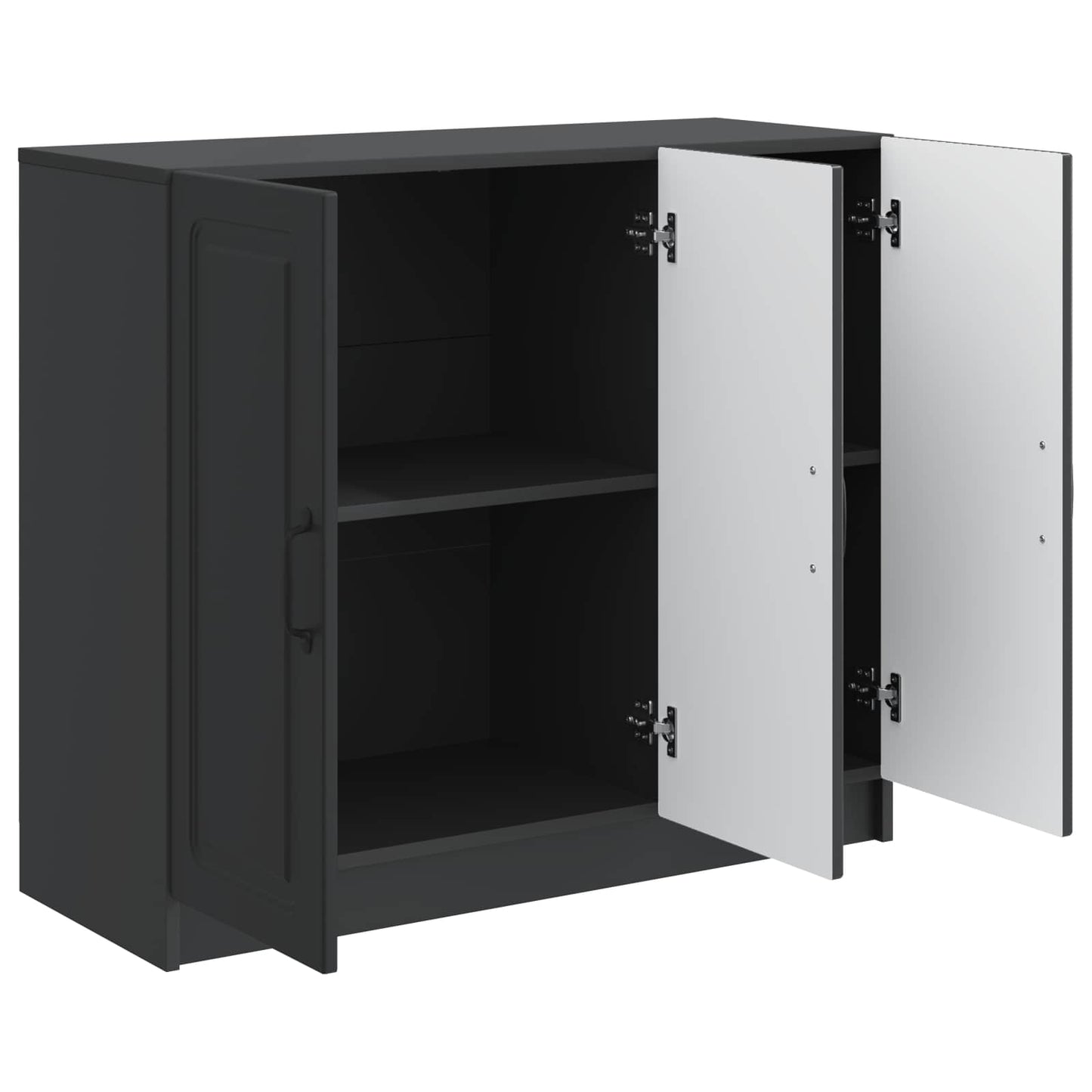 vidaXL Πλαϊνό γραφείο Μαύρο 89 x 34,5 x 77 εκ. Επεξεργασμένο Ξύλο