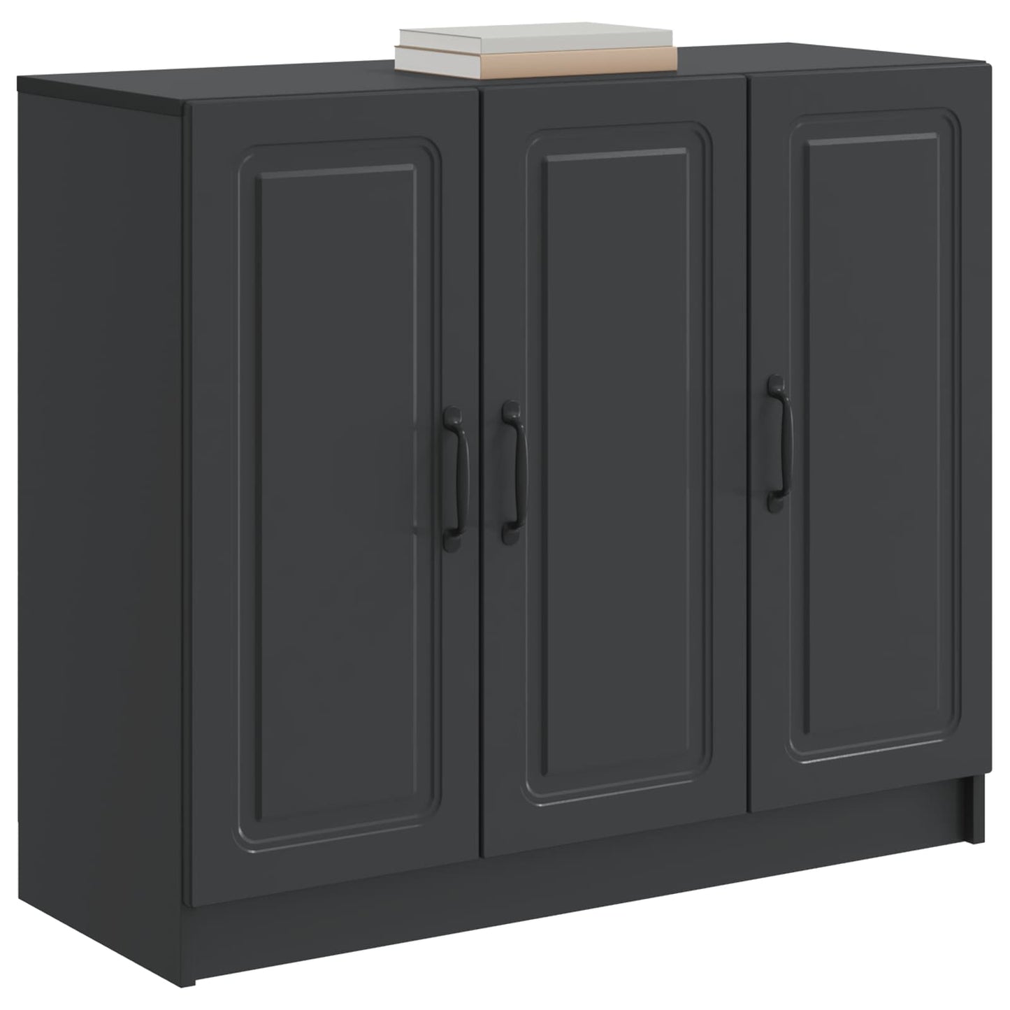 vidaXL Πλαϊνό γραφείο Μαύρο 89 x 34,5 x 77 εκ. Επεξεργασμένο Ξύλο