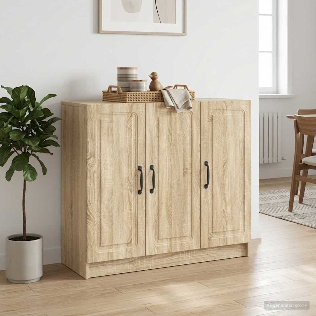 vidaXL Πλαϊνό γραφείο Sonoma Δρυς 89 x 34,5 x 77 εκ.
