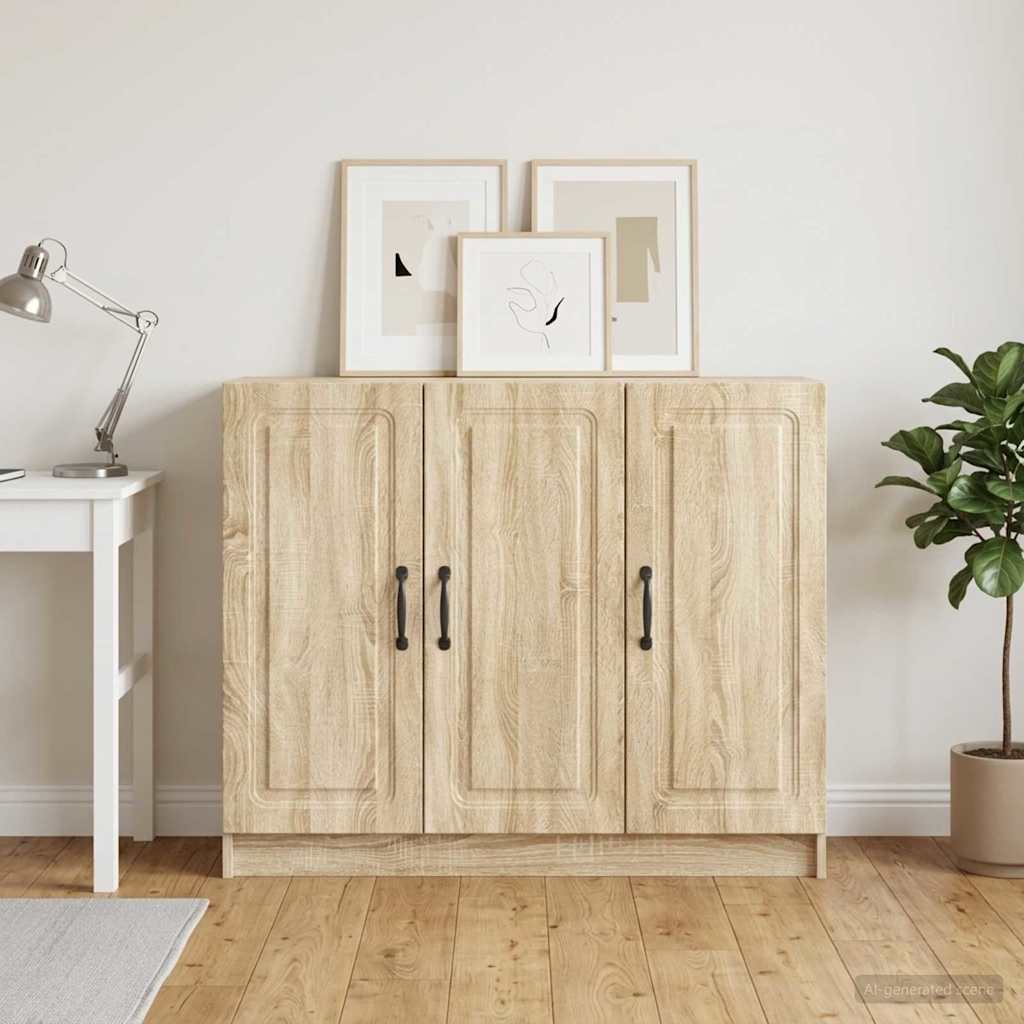 vidaXL Πλαϊνό γραφείο Sonoma Δρυς 89 x 34,5 x 77 εκ.