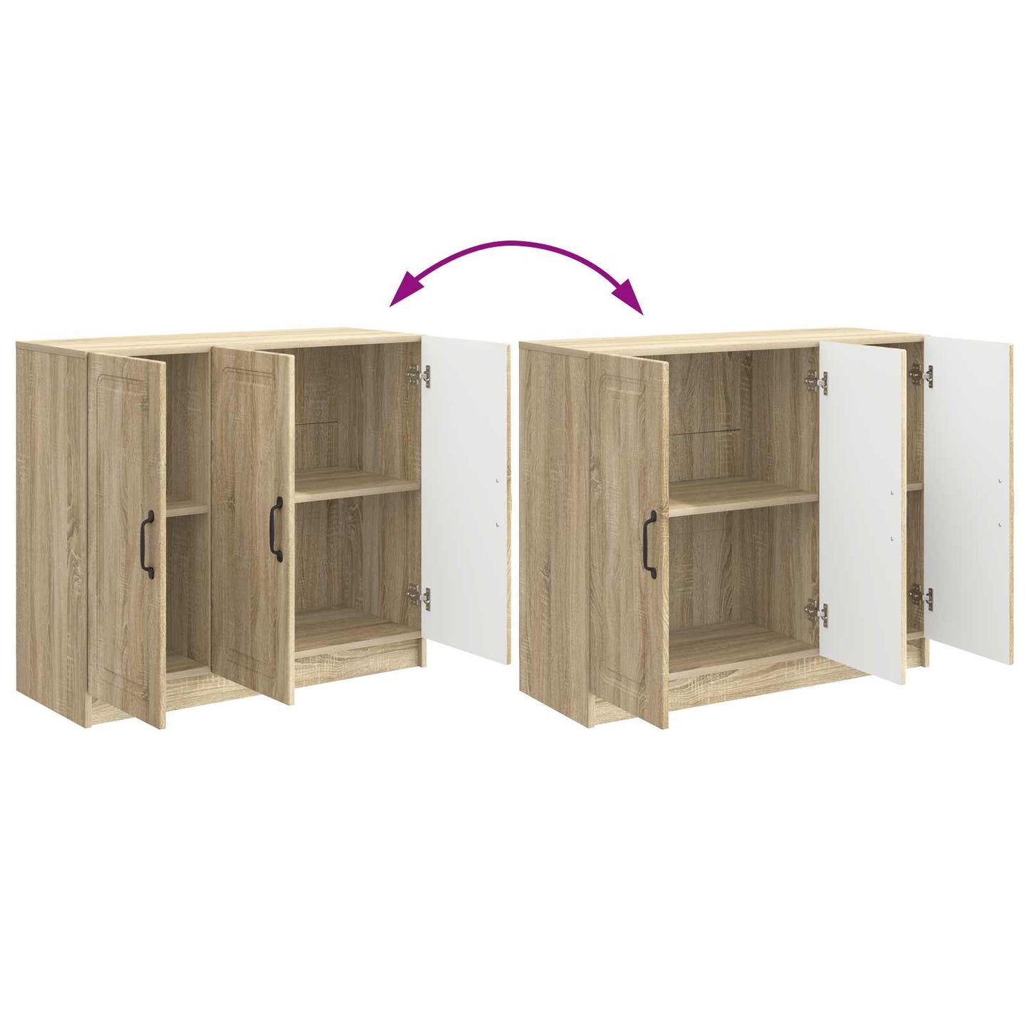 vidaXL Πλαϊνό γραφείο Sonoma Δρυς 89 x 34,5 x 77 εκ.