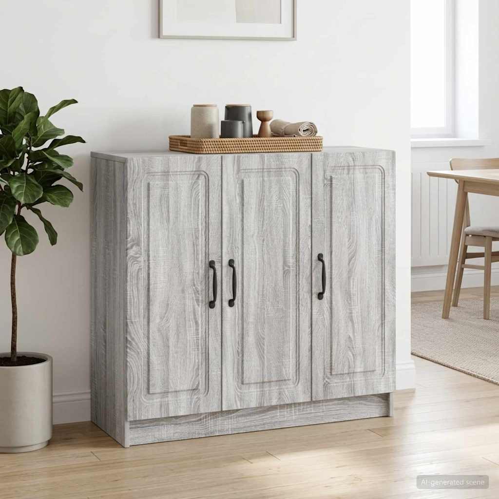 vidaXL Πλαϊνό γραφείο Γκρι Sonoma 89 x 34,5 x 77 εκ.