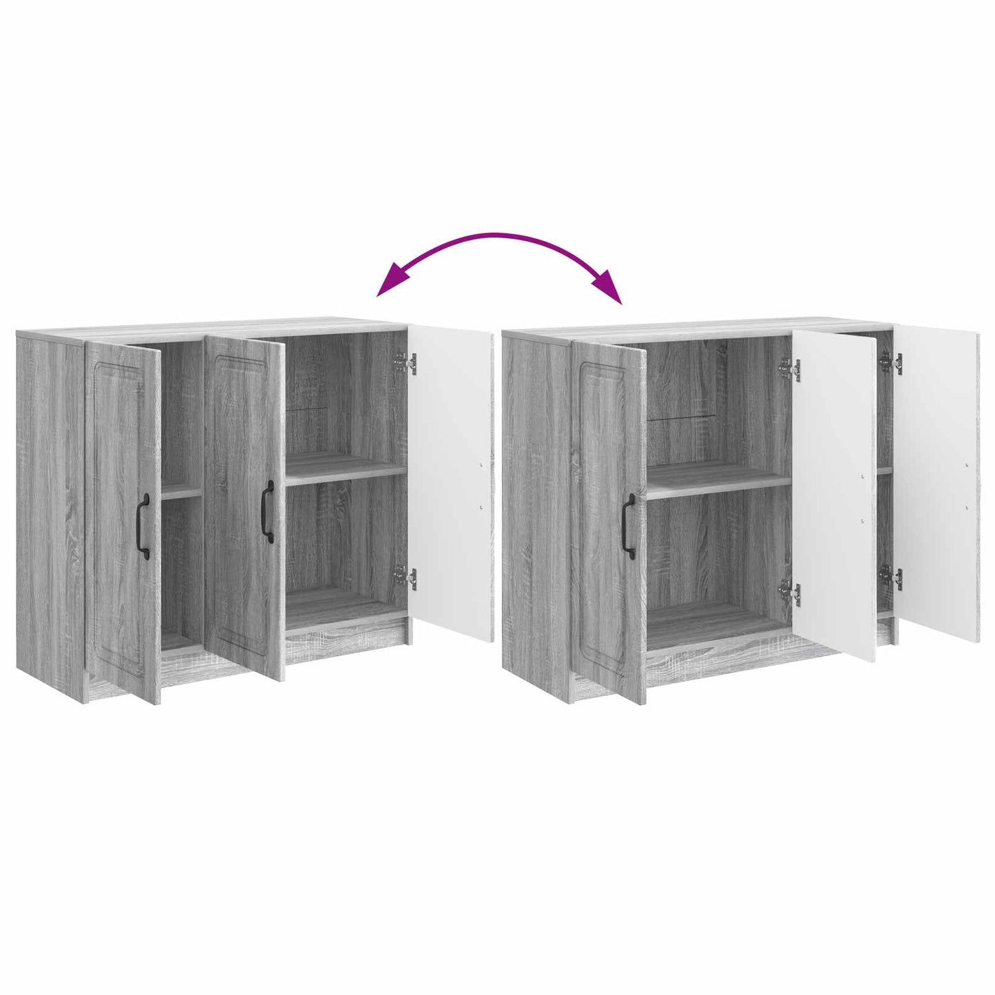 vidaXL Πλαϊνό γραφείο Γκρι Sonoma 89 x 34,5 x 77 εκ.