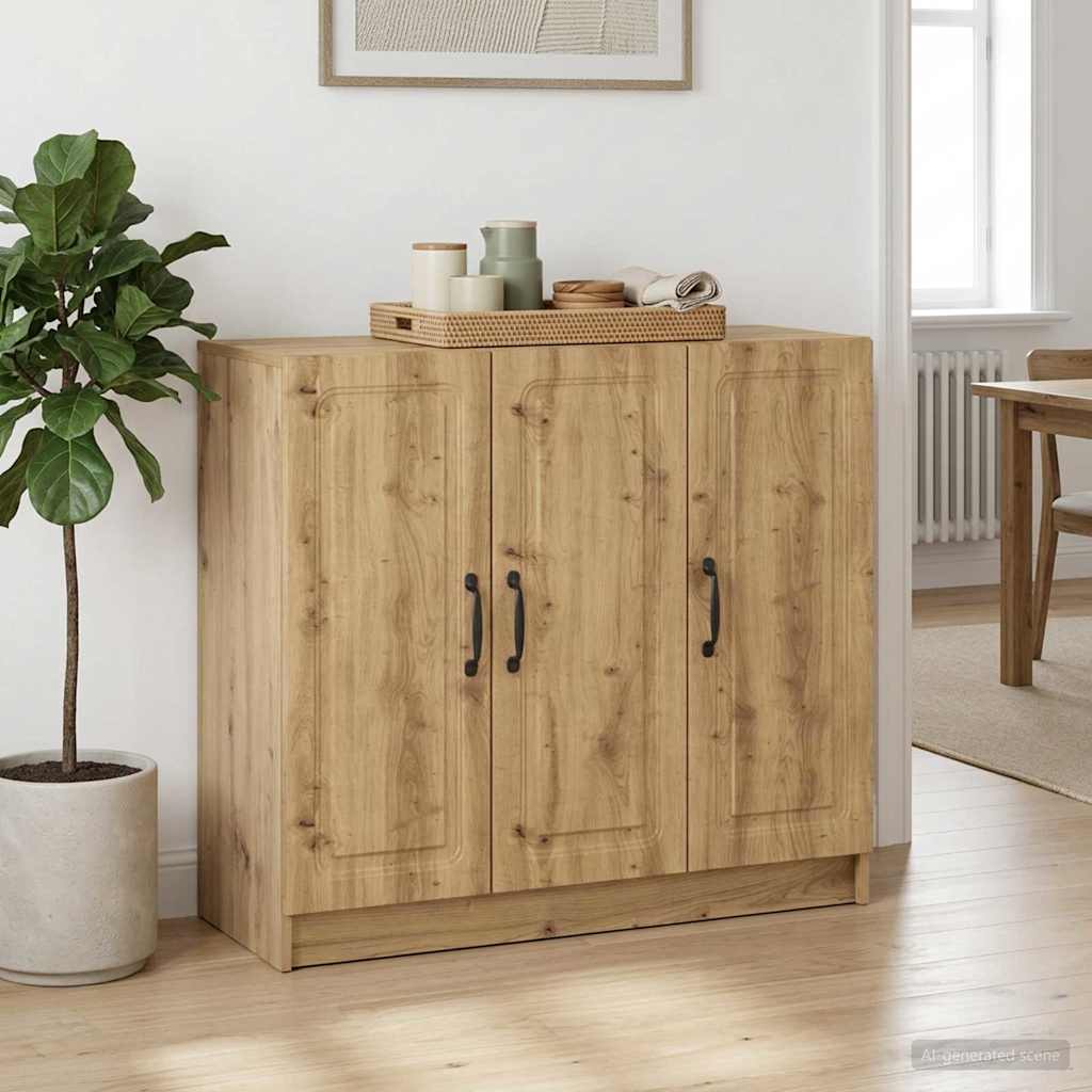 vidaXL Πλαϊνό γραφείο Artisan Δρυς 89 x 34,5 x 77 εκ.