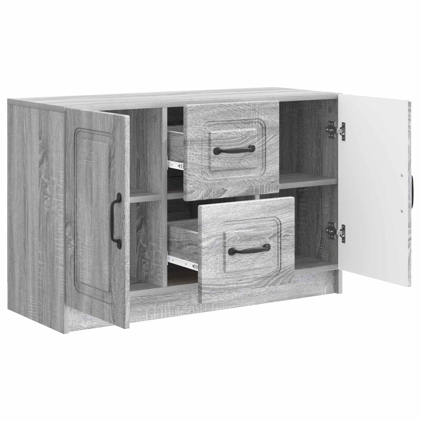 vidaXL Πλαϊνό γραφείο με συρτάρι Γκρι Sonoma 89 x 34,5 x 57 εκ.