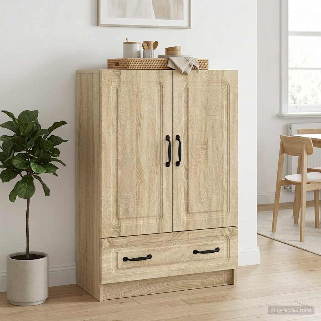 vidaXL Πλαϊνό γραφείο με συρτάρι Sonoma Δρυς 66 x 34,5 x 92 εκ.