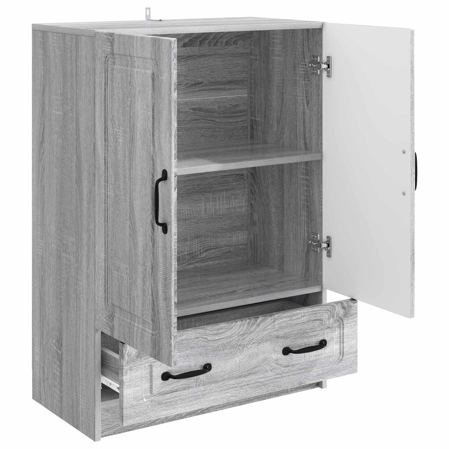 vidaXL Πλαϊνό γραφείο με συρτάρι Γκρι Sonoma 66 x 34,5 x 92 εκ.