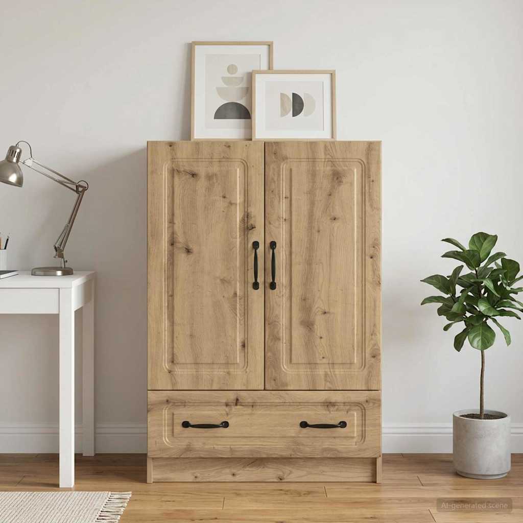 vidaXL Πλαϊνό γραφείο Artisan Δρυς 66 x 34,5 x 92 εκ.