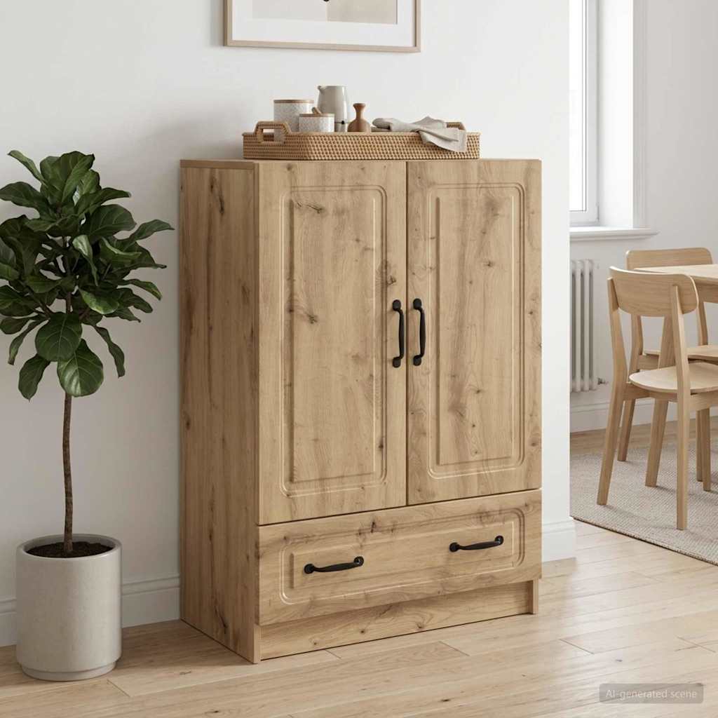 vidaXL Πλαϊνό γραφείο Artisan Δρυς 66 x 34,5 x 92 εκ.