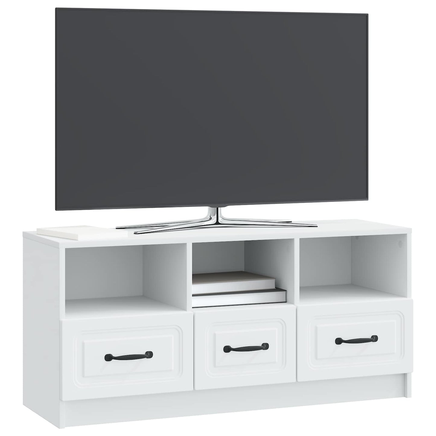 vidaXL Ντουλάπι TV Λευκό 102 x 34,5 x 47 εκ Επεξεργασμένο Ξύλο