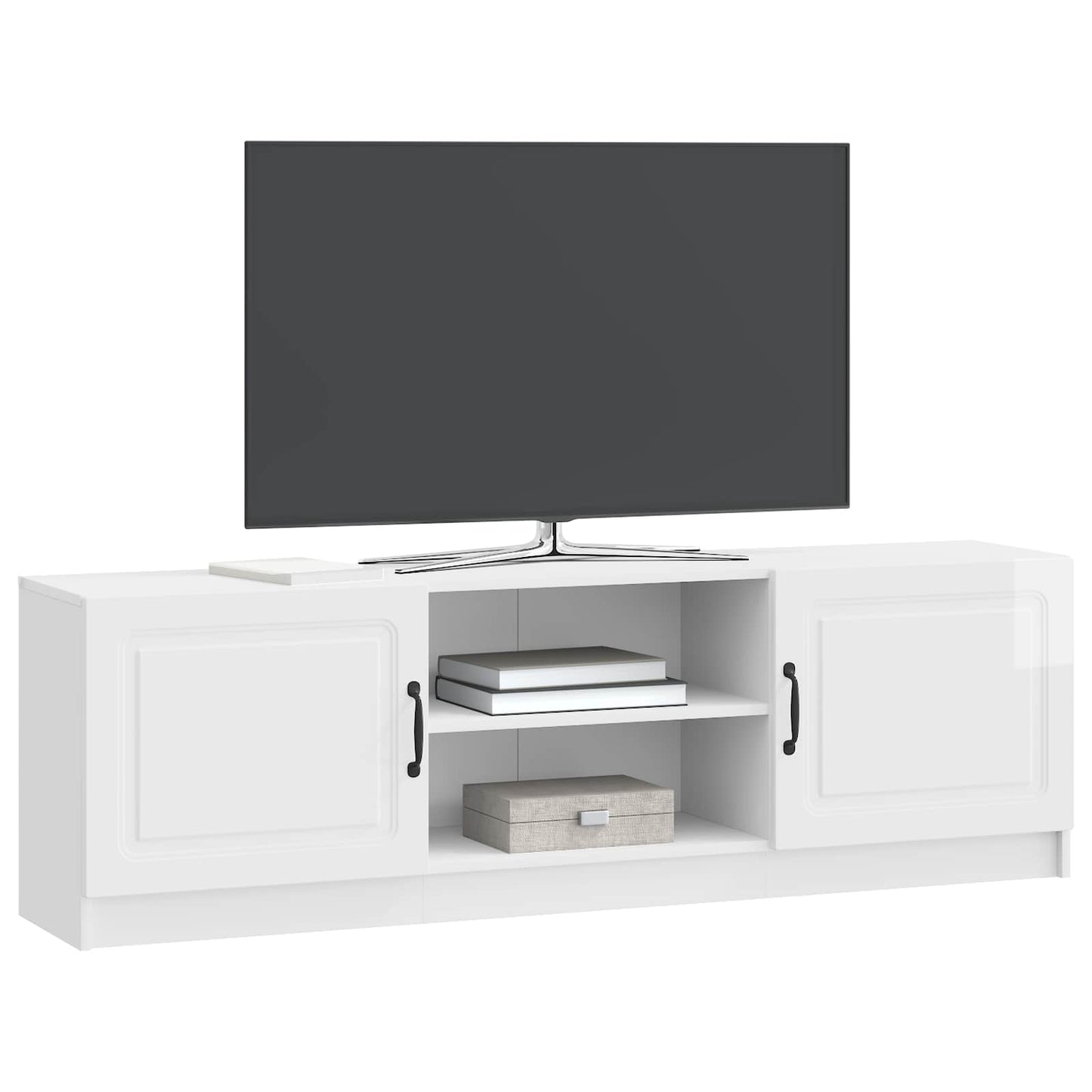 vidaXL Ντουλάπι TV Γυαλιστερό Λευκό 150 x 31 x 47 εκ