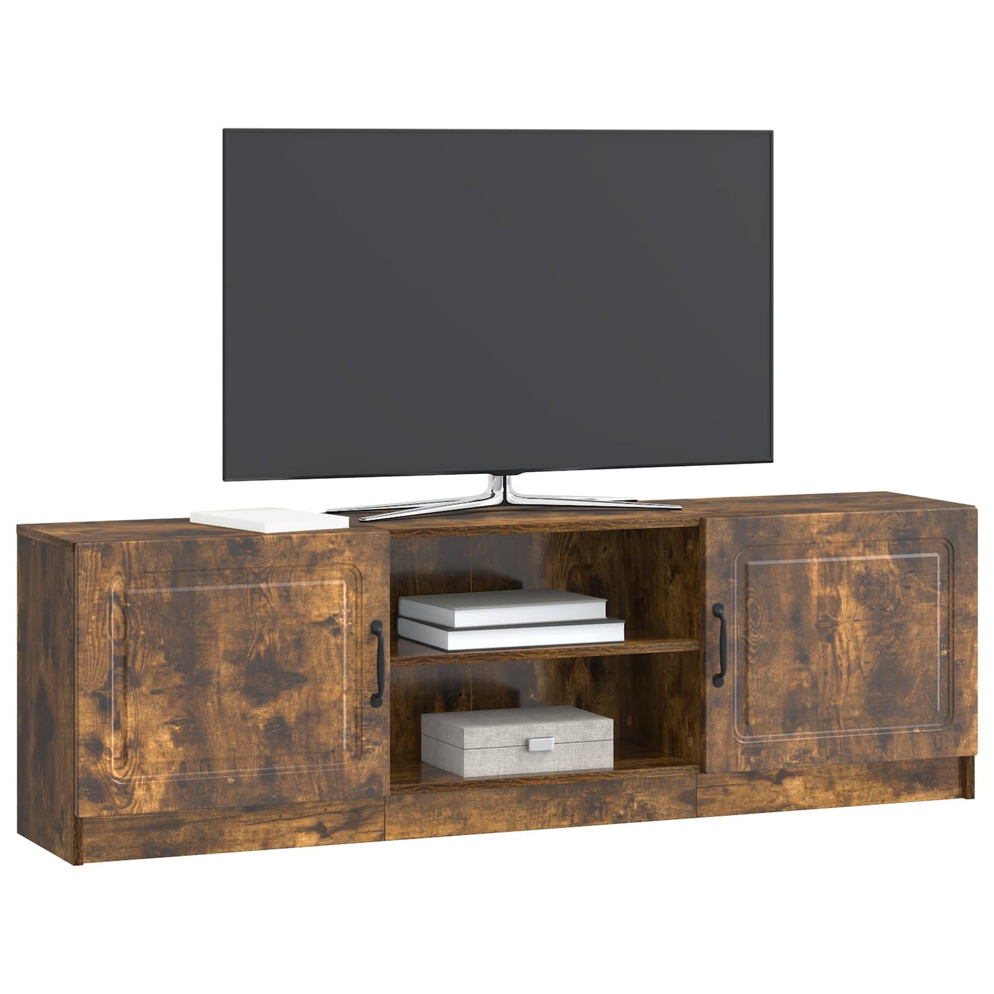 vidaXL Ντουλάπι TV Καπνισμένο Ξύλο Δρυός 150 x 31 x 47 εκ
