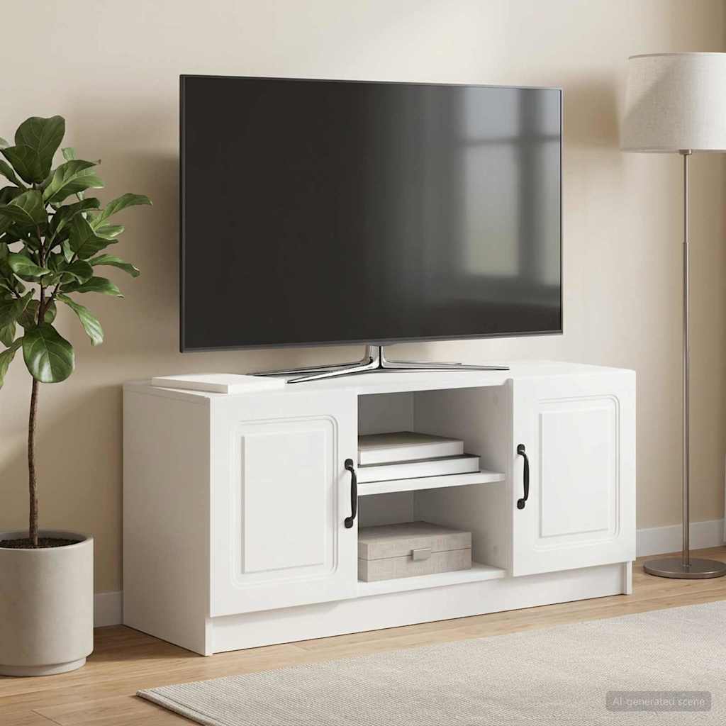 vidaXL Ντουλάπι TV Λευκό 102 x 34,5 x 47 εκ Επεξεργασμένο Ξύλο