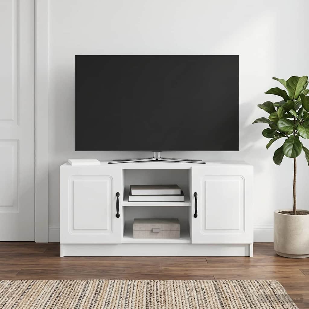 vidaXL Ντουλάπι TV Λευκό 102 x 34,5 x 47 εκ Επεξεργασμένο Ξύλο
