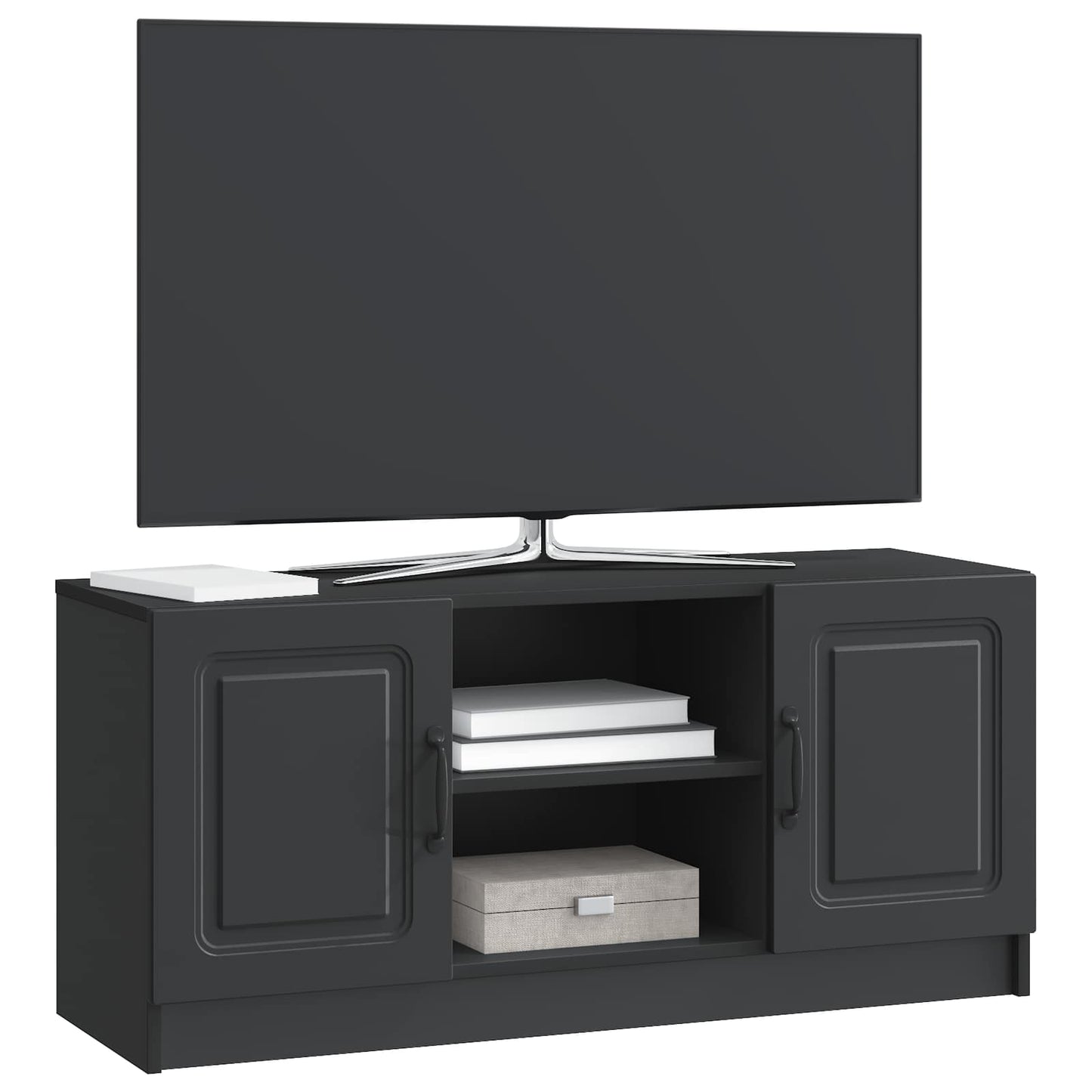 vidaXL Ντουλάπι TV Μαύρο 102 x 34,5 x 47 εκ Επεξεργασμένο Ξύλο