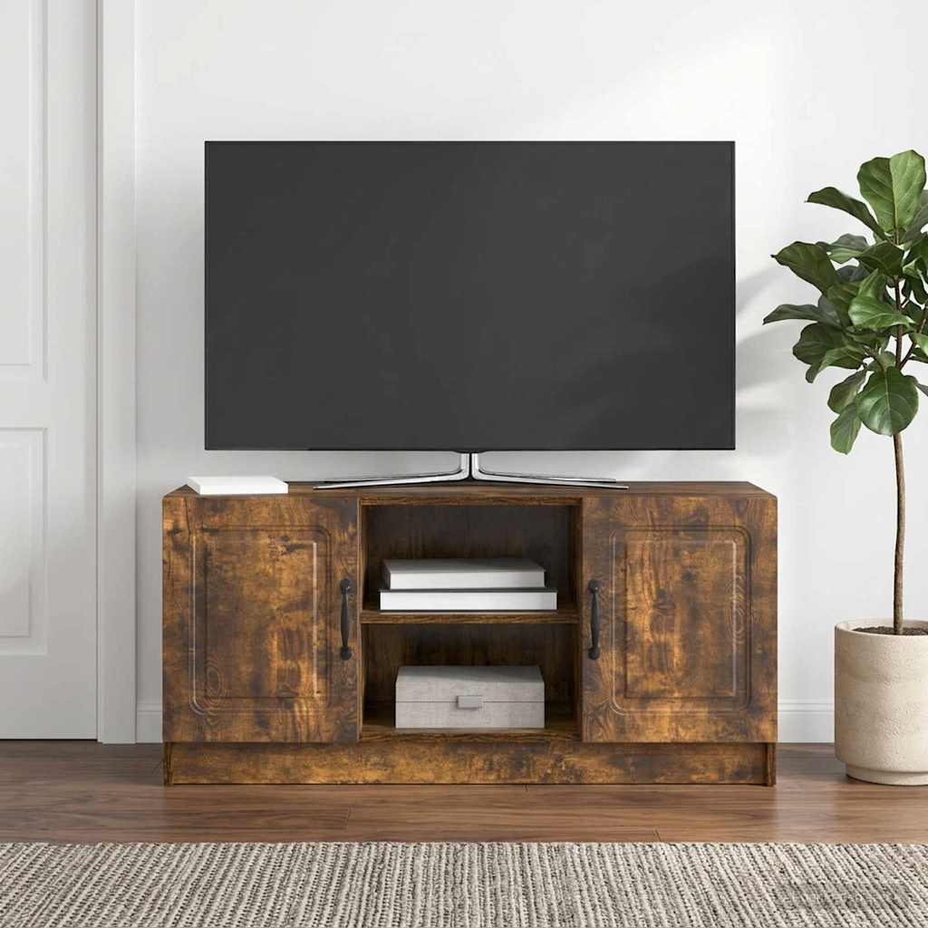vidaXL Ντουλάπι TV Καπνισμένο Ξύλο Δρυός 102 x 34,5 x 47 εκ