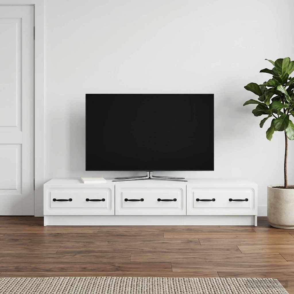 vidaXL Ντουλάπι TV Λευκό 147 x 34,5 x 27 εκ Επεξεργασμένο Ξύλο